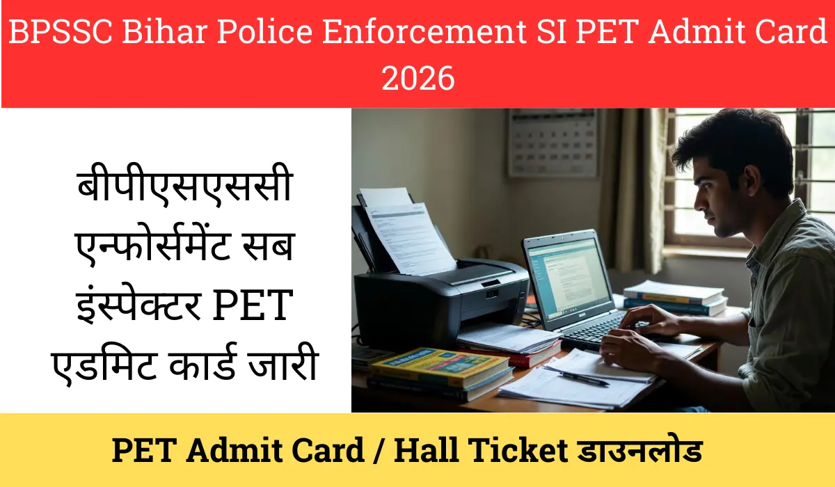 BPSSC Enforcement SI PET Admit Card 2026