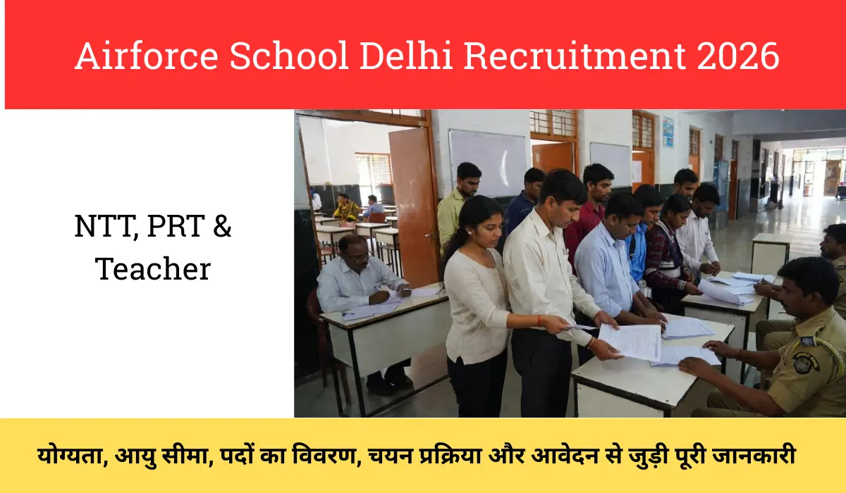 Airforce School Delhi Recruitment 2026