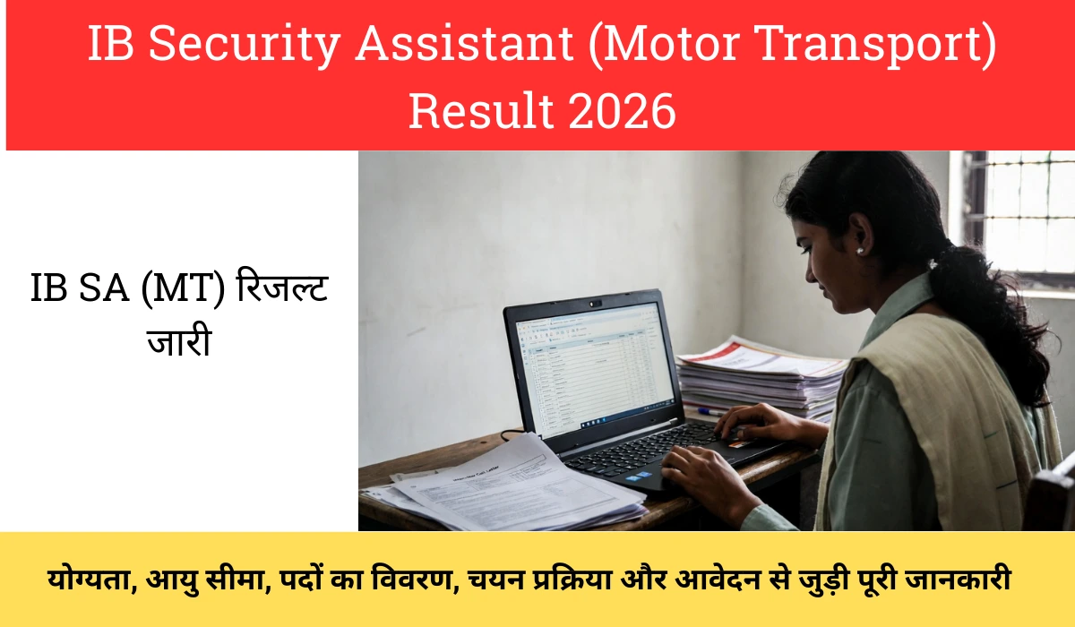 IB Security Assistant (Motor Transport) Result 2026