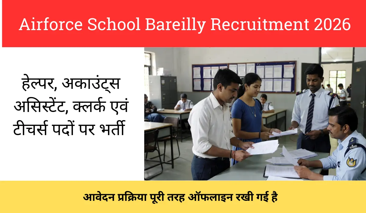 Airforce School Bareilly Recruitment 2026