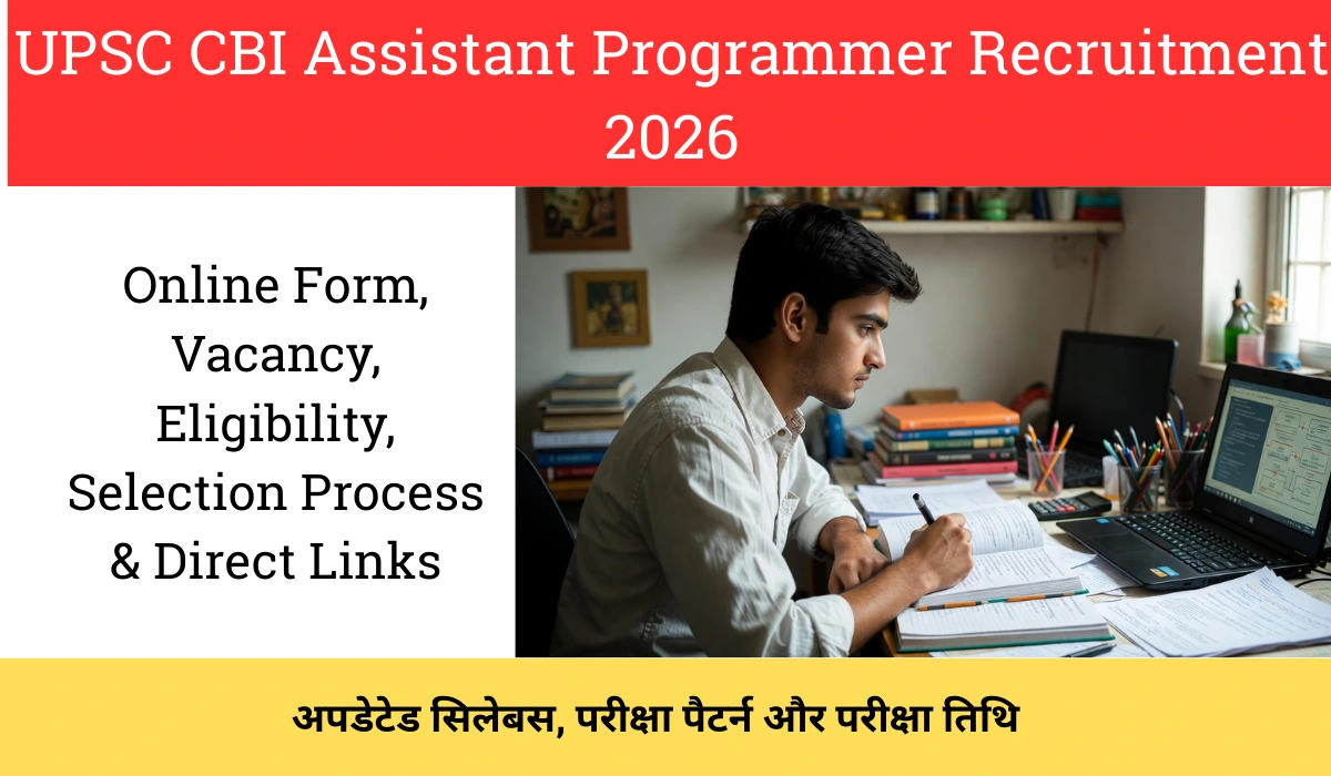 UPSC CBI Assistant Programmer Recruitment 2024