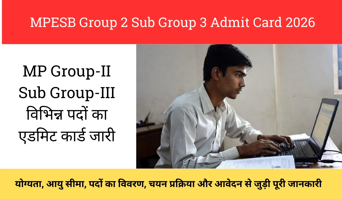 MPESB Group 2 Sub Group 3 Admit Card 2026