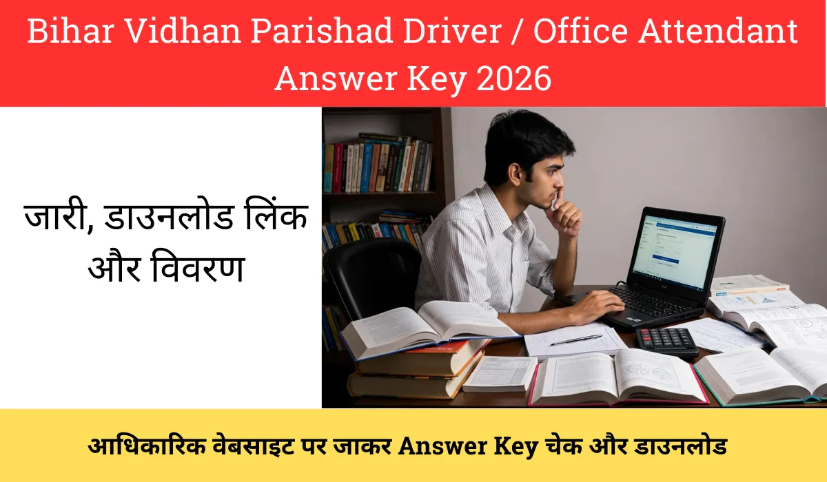 Bihar Vidhan Parishad Driver / Office Attendant Answer Key 2026