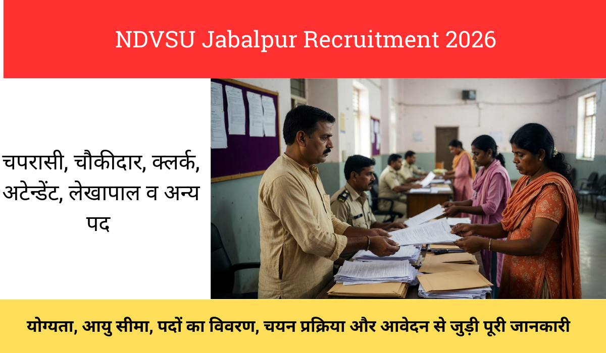 NDVSU Jabalpur Recruitment 2026