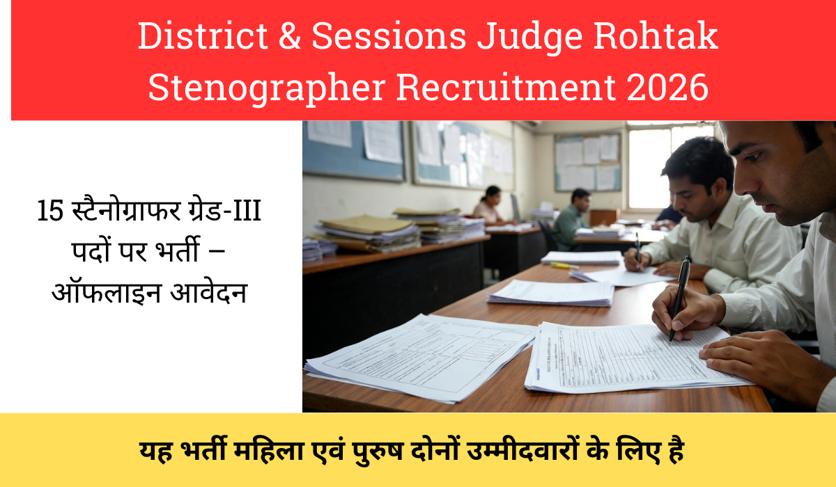 District & Sessions Judge Rohtak Stenographer Recruitment 2026