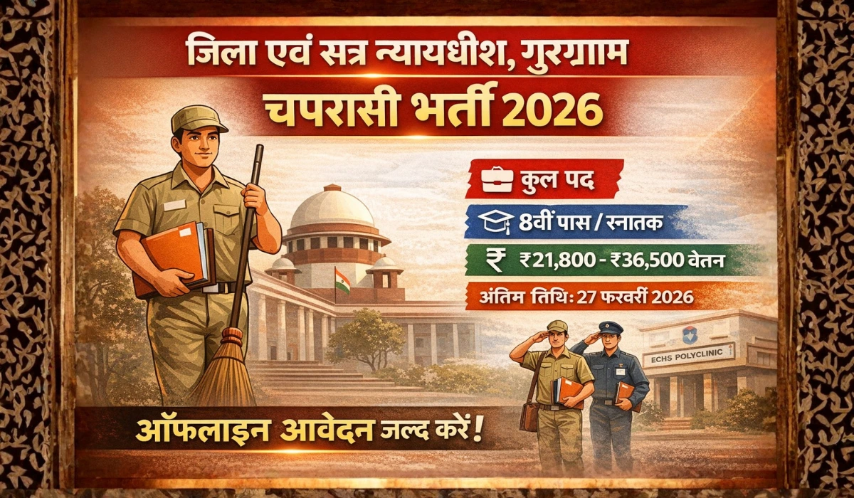 District and Sessions Judge, Gurugram Recruitment 2026