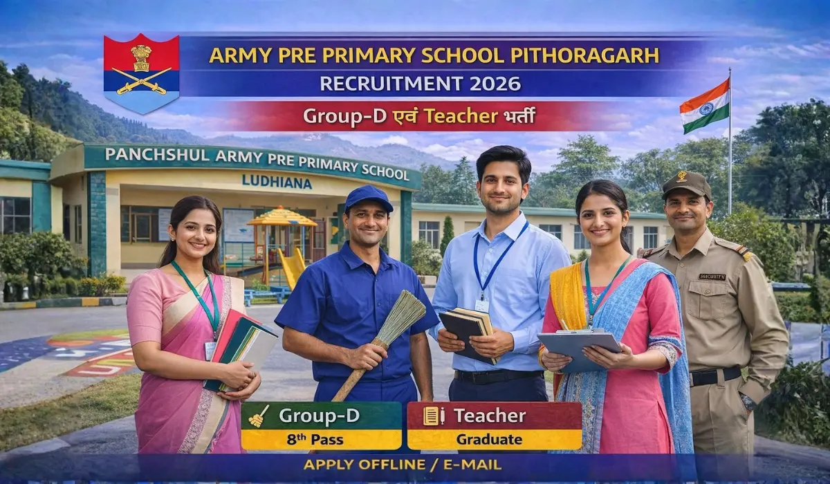 Army Pre Primary School Pithoragarh Recruitment 2026 – Group D & Teacher Form
