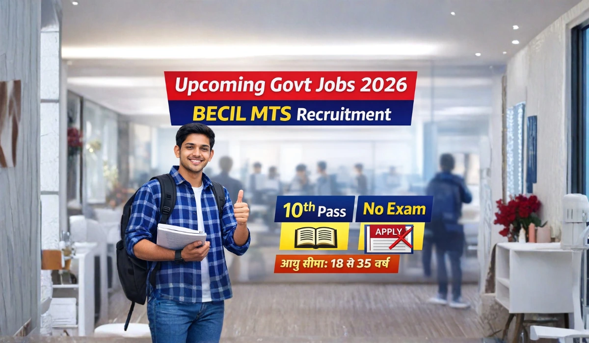Upcoming Govt Jobs 2026 – BECIL MTS Recruitment
