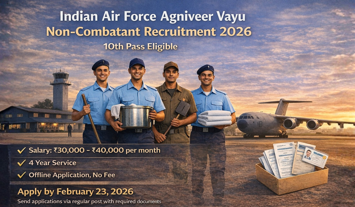 Indian Air Force Agniveer Vayu Non-Combatant Recruitment 2026