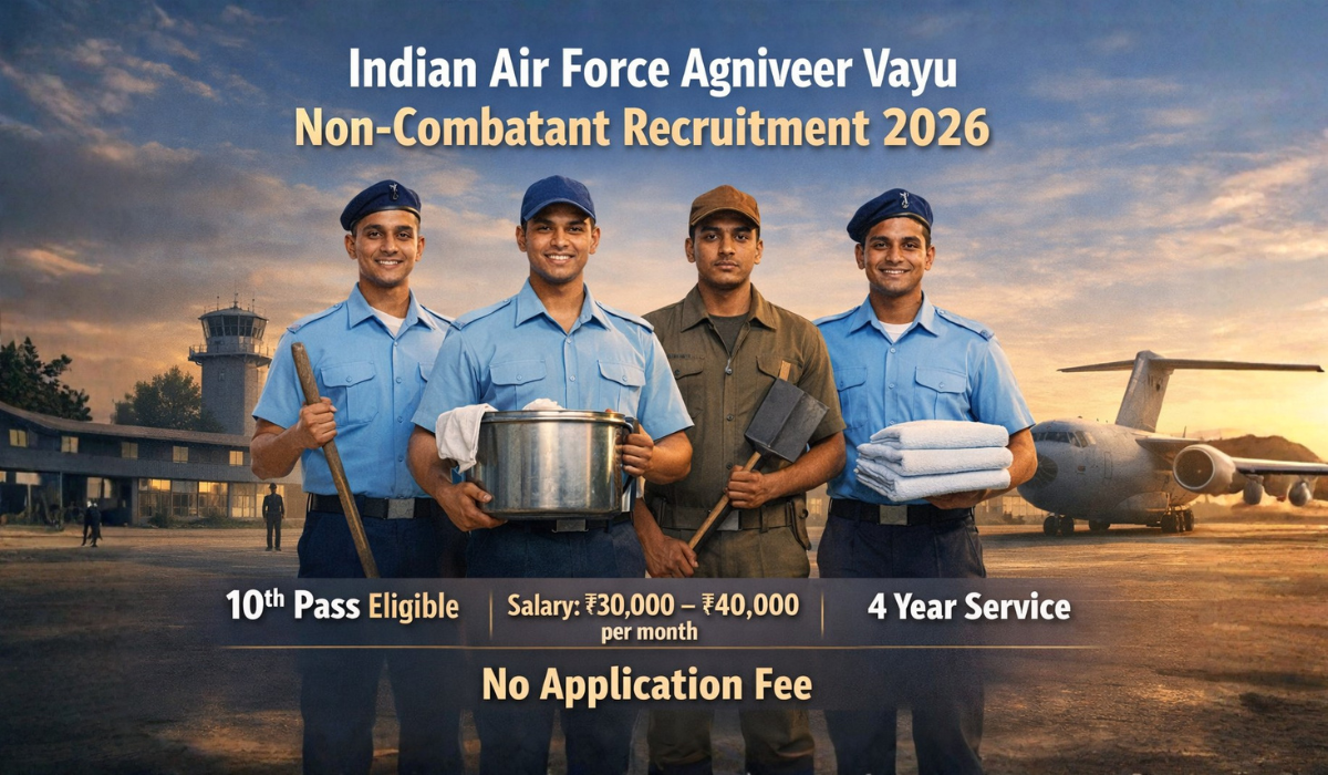 Indian Air Force Agniveer Vayu Non-Combatant Recruitment 2026