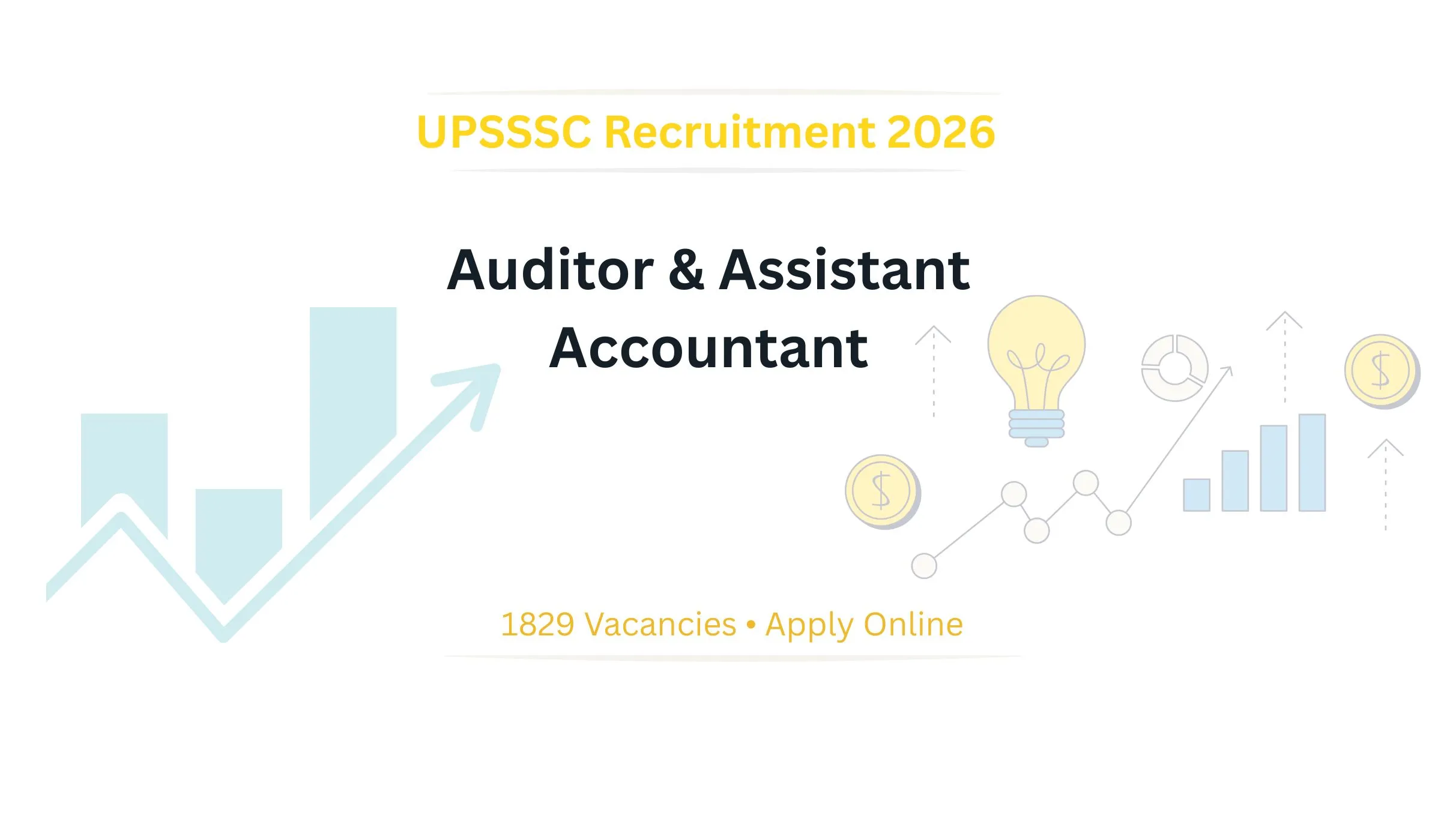 UPSSSC Auditor and Assistant Accountant Recruitment 2026 apply online for 1829 vacancies