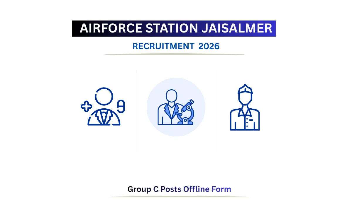 Airforce Station Jaisalmer Recruitment 2026 Group C Offline Application