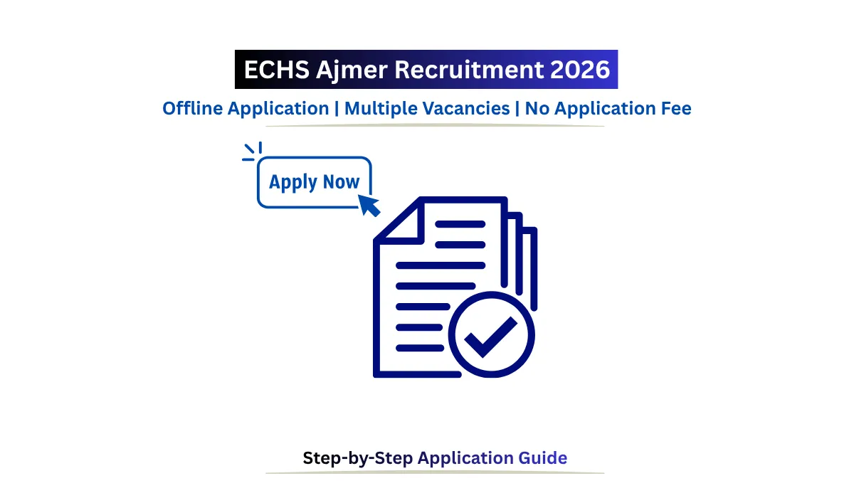 ECHS Ajmer Recruitment 2026 offline application notification