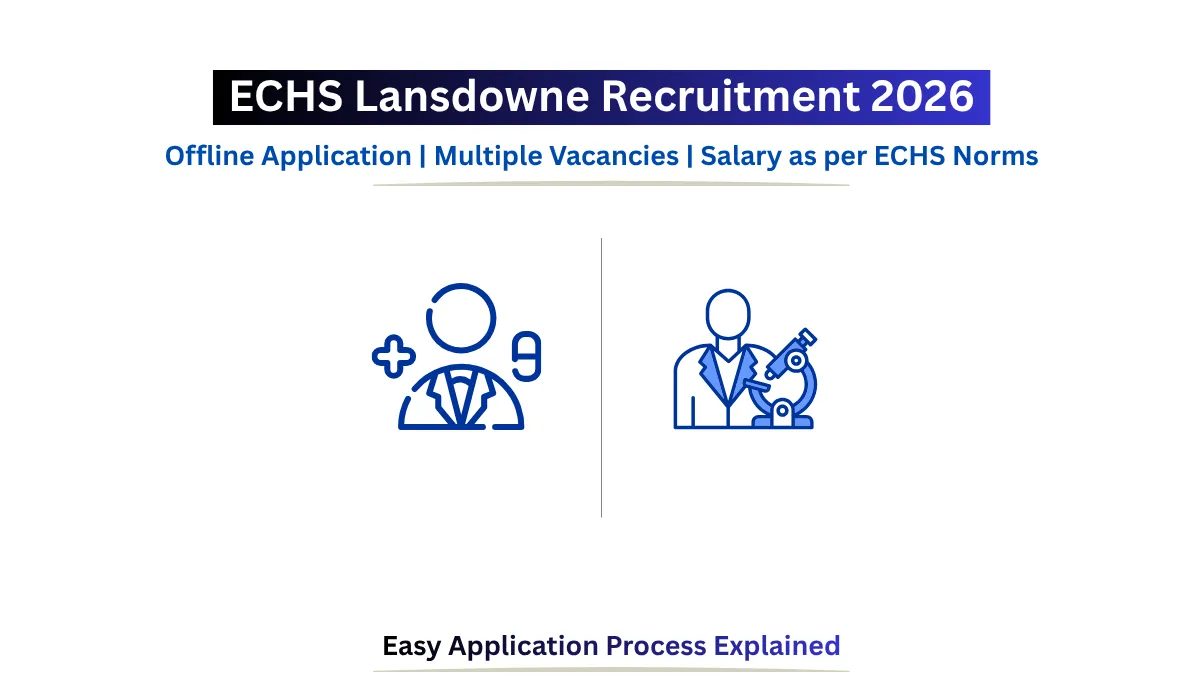 ECHS Lansdowne Recruitment 2026 offline application notification