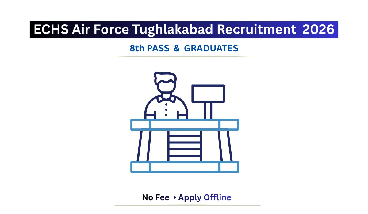 ECHS Tughlakabad Recruitment 2026 notification for 8 vacancies