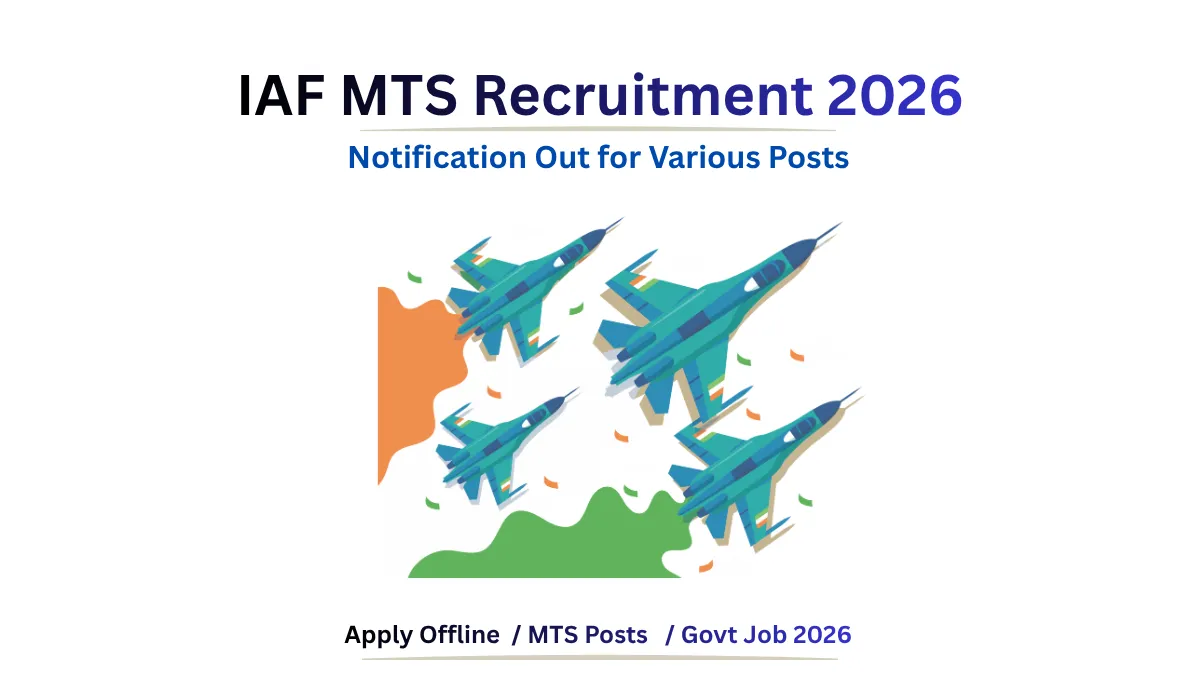 IAF MTS Recruitment 2026 notification for Multi Tasking Staff offline application