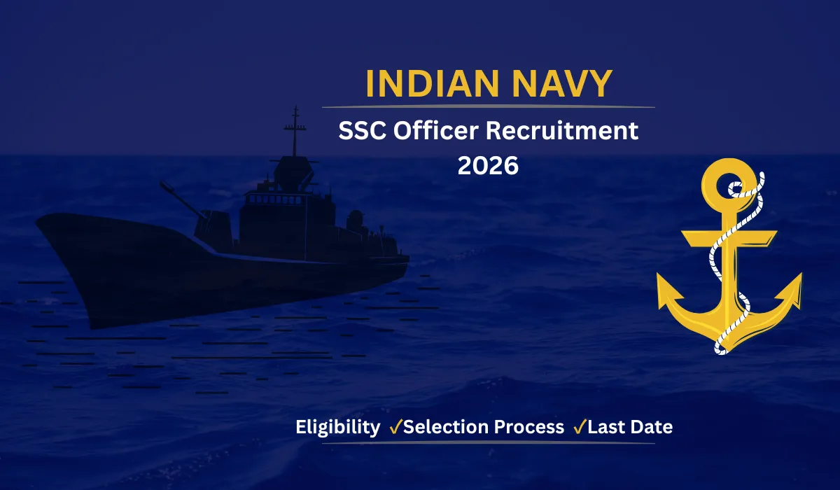 Indian Navy SSC Officer Recruitment 2026 notification for Executive, Technical and Education Branch vacancies