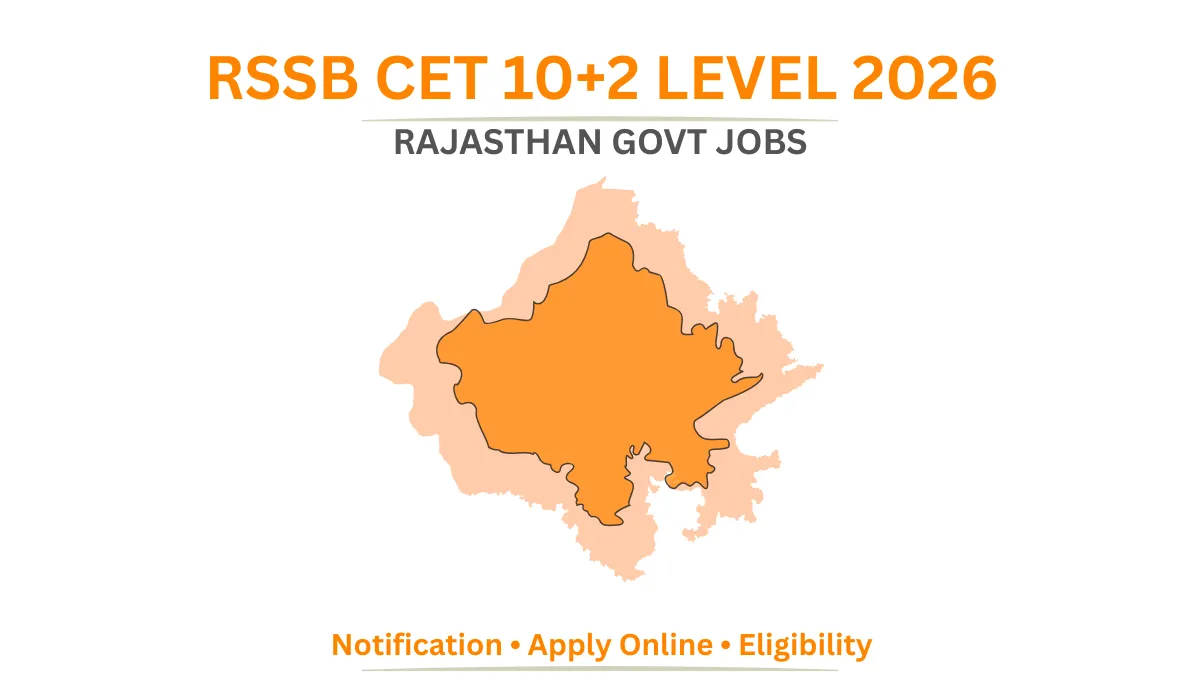 RSSB CET 10+2 Level 2026 notification with application dates, eligibility, exam pattern and apply online details