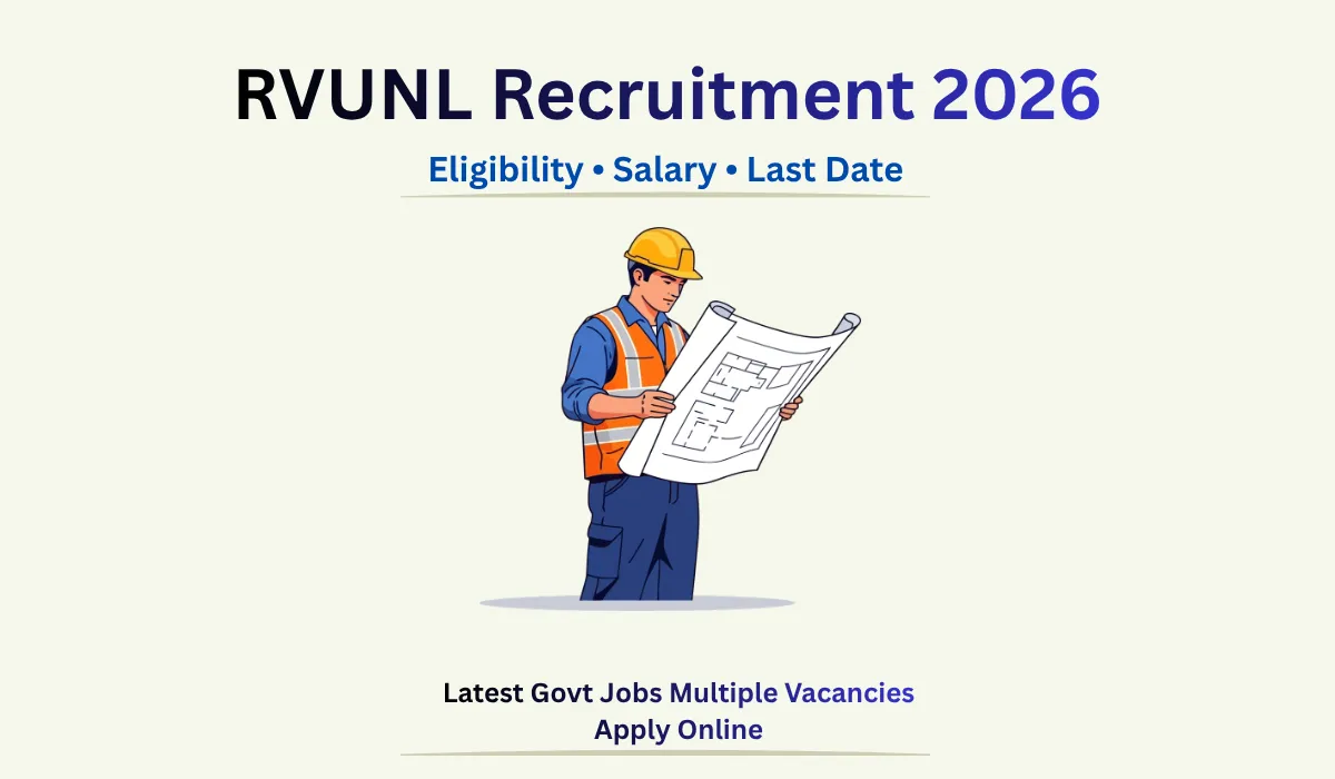 RVUNL Recruitment 2026 notification with vacancy details, eligibility, and apply online information.