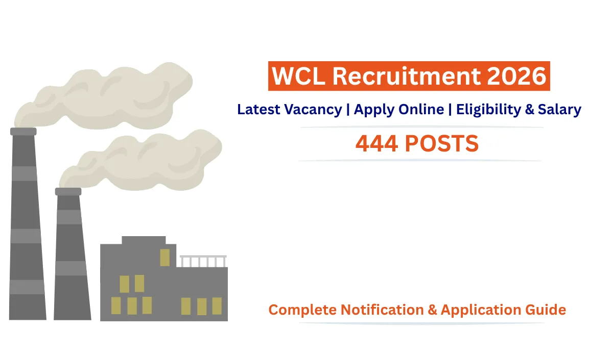 WCL Recruitment 2026 notification with vacancy, eligibility and apply online details