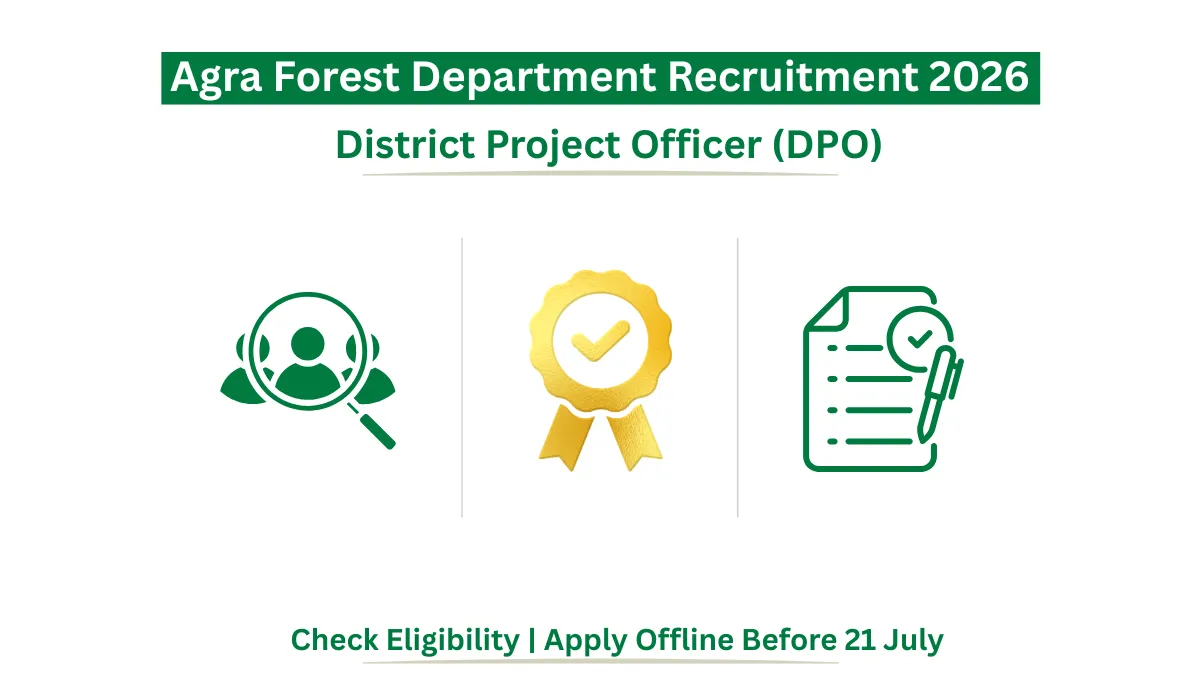 Agra Forest Department Recruitment 2026 District Project Officer Vacancy