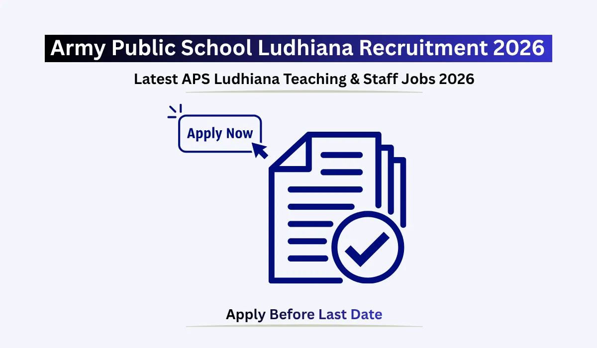 Army Public School Ludhiana Recruitment 2026 notification for teaching and non-teaching vacancies