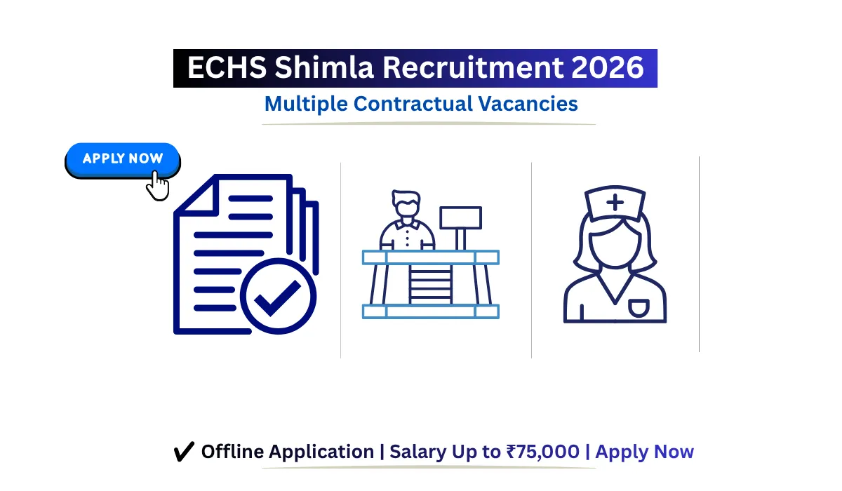 ECHS Shimla Recruitment 2026 notification for various contractual vacancies