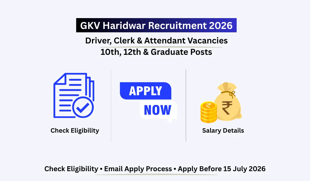 GKV Haridwar Recruitment 2026 Driver Clerk Lab Attendant Vacancy