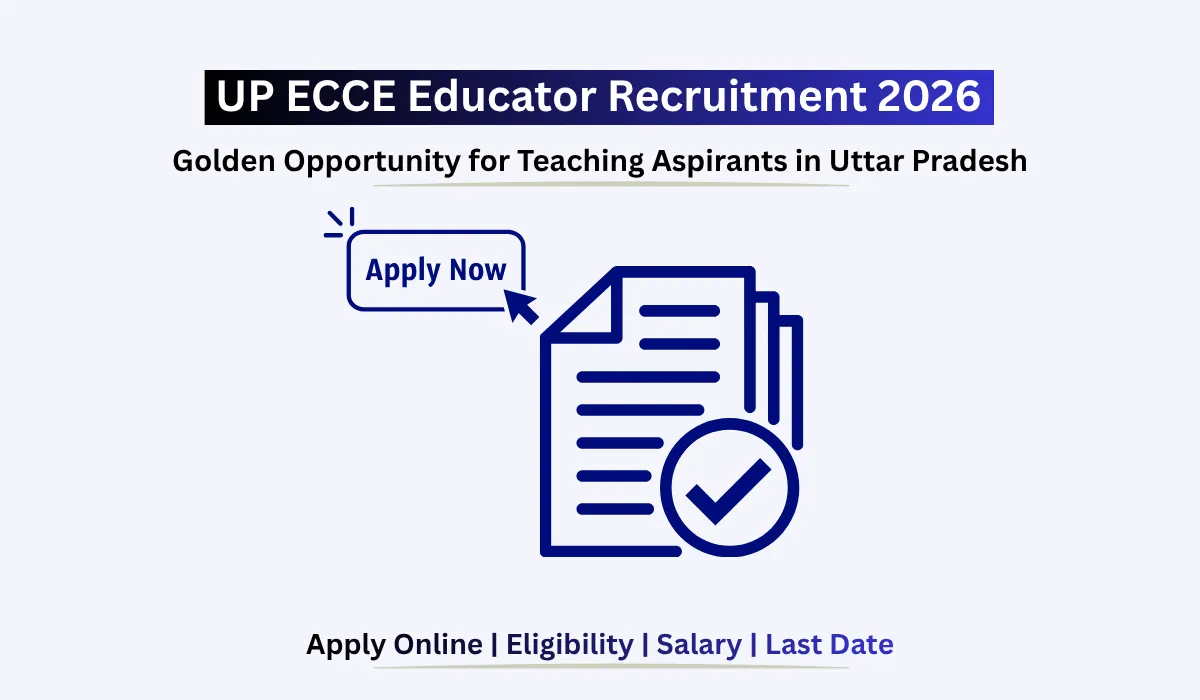 UP ECCE Educator Recruitment 2026 notification apply online